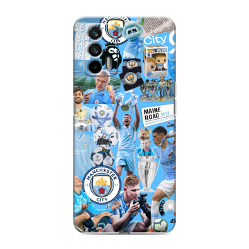Силиконовый чехол на Realme GT с принтом Man City Манчестер Сити Силиконовый чехол на Realme GT с принтом Man City Манчестер Сити