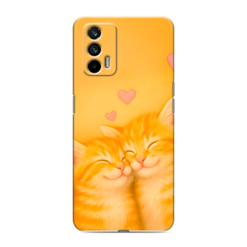 Силиконовый чехол на Realme GT с принтом Милые котята Силиконовый чехол на Realme GT с принтом Милые котята