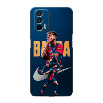 Силиконовый чехол на Realme GT с принтом Барселона Barca Yamal Силиконовый чехол на Realme GT с принтом Барселона Barca Yamal