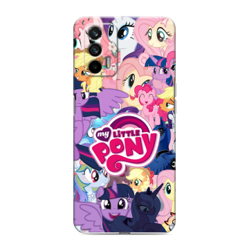 Силиконовый чехол на Realme GT с принтом My little pony Дружба чудо Силиконовый чехол на Realme GT с принтом My little pony Дружба чудо