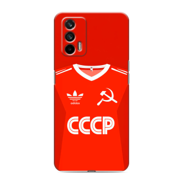 Силиконовый чехол на Realme GT с принтом Флаг Герб СССР Силиконовый чехол на Realme GT с принтом Флаг Герб СССР