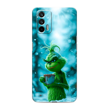 Силиконовый чехол на Realme GT с принтом Новый год гринч Силиконовый чехол на Realme GT с принтом Новый год гринч