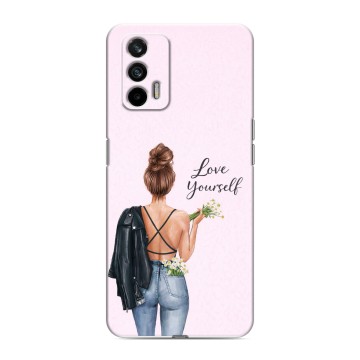 Силиконовый чехол на Realme GT с принтом женский Силиконовый чехол на Realme GT с принтом женский