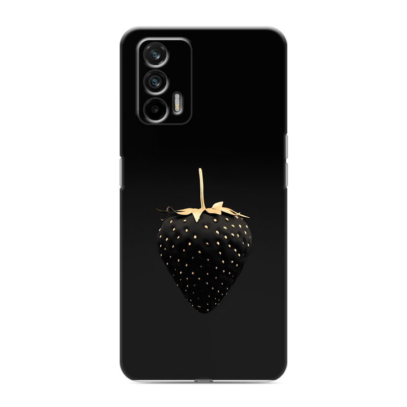 Силиконовый чехол на Realme GT с принтом Черная клубника Силиконовый чехол на Realme GT с принтом Черная клубника