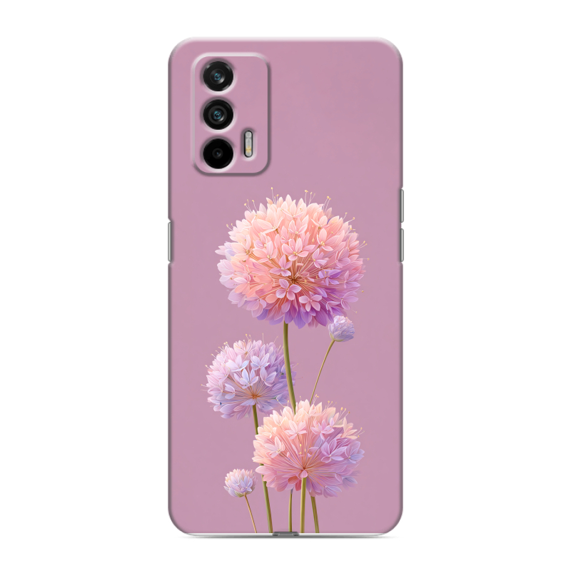 Силиконовый чехол на Realme GT с принтом Цветы Силиконовый чехол на Realme GT с принтом Цветы