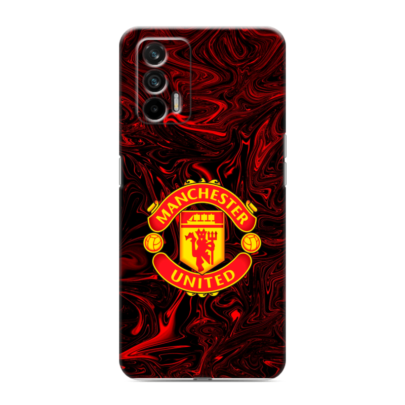 Силиконовый чехол на Realme GT с принтом Manchester United Силиконовый чехол на Realme GT с принтом Manchester United