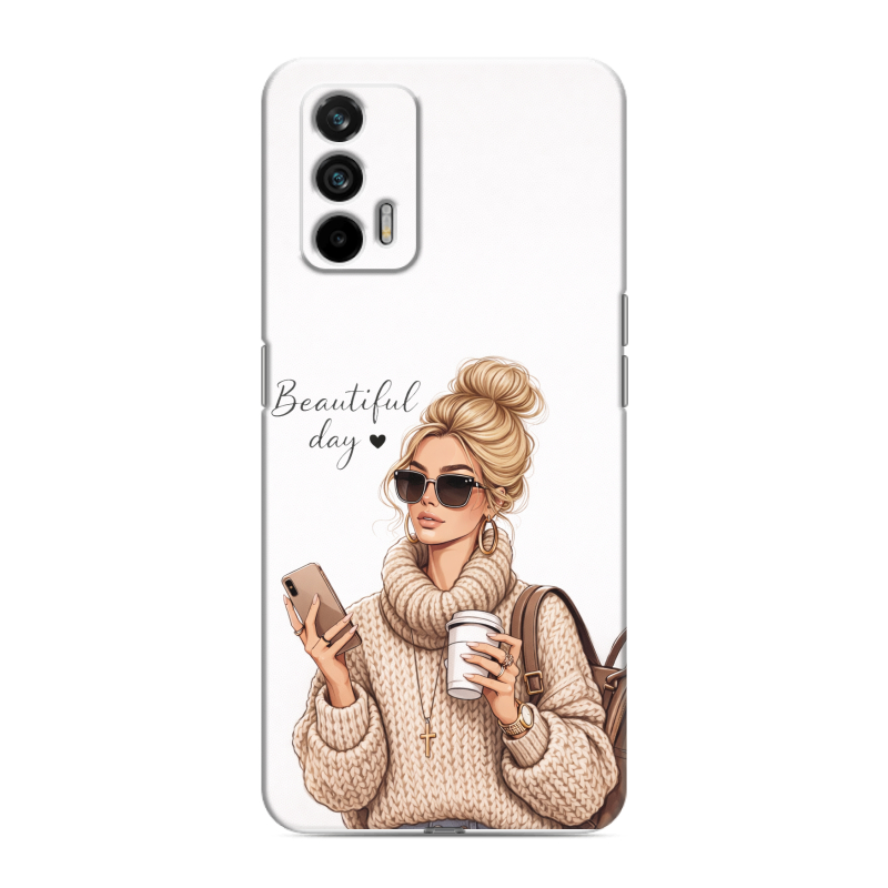 Силиконовый чехол на Realme GT с принтом женский Силиконовый чехол на Realme GT с принтом женский