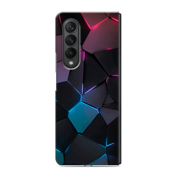 Пластиковый чехол на Samsung Galaxy Z Fold 3 с принтом Геометрия неона Пластиковый чехол на Samsung Galaxy Z Fold 3 с принтом Геометрия неона