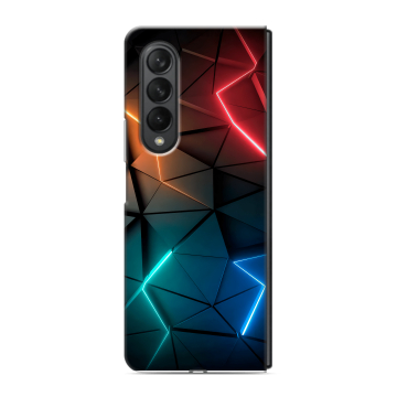 Пластиковый чехол на Samsung Galaxy Z Fold 3 с принтом Абстракция неон Пластиковый чехол на Samsung Galaxy Z Fold 3 с принтом Абстракция неон
