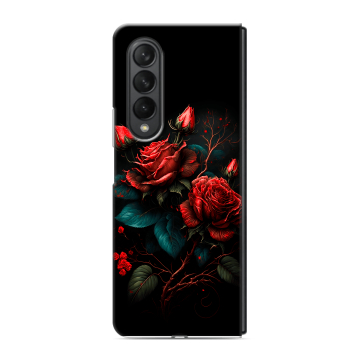 Пластиковый чехол на Samsung Galaxy Z Fold 3 с принтом Розы красные Пластиковый чехол на Samsung Galaxy Z Fold 3 с принтом Розы красные