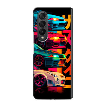 Пластиковый чехол на Samsung Galaxy Z Fold 3 с принтом Гоночные машины Пластиковый чехол на Samsung Galaxy Z Fold 3 с принтом Гоночные машины