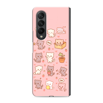 Пластиковый чехол на Samsung Galaxy Z Fold 3 с принтом Hello Kitty Хелоу Кити Пластиковый чехол на Samsung Galaxy Z Fold 3 с принтом Hello Kitty Хелоу Кити