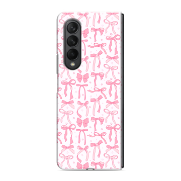 Пластиковый чехол на Samsung Galaxy Z Fold 3 с принтом Розовые бантики Пластиковый чехол на Samsung Galaxy Z Fold 3 с принтом Розовые бантики