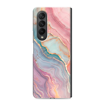 Пластиковый чехол на Samsung Galaxy Z Fold 3 с принтом розовый мрамор Пластиковый чехол на Samsung Galaxy Z Fold 3 с принтом розовый мрамор