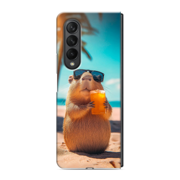 Пластиковый чехол на Samsung Galaxy Z Fold 3 с принтом Капибара