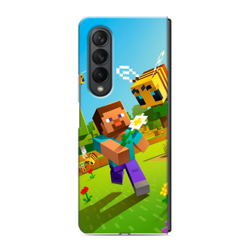 Пластиковый чехол на Samsung Galaxy Z Fold 3 с принтом Майнкрафт Minecraft