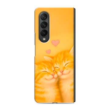 Пластиковый чехол на Samsung Galaxy Z Fold 3 с принтом Милые котята Пластиковый чехол на Samsung Galaxy Z Fold 3 с принтом Милые котята