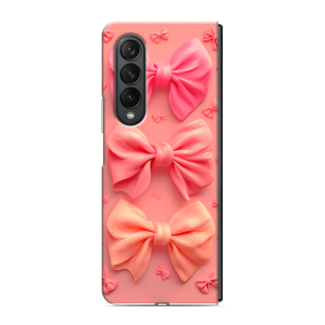 Пластиковый чехол на Samsung Galaxy Z Fold 3 с принтом Розовые бантики Пластиковый чехол на Samsung Galaxy Z Fold 3 с принтом Розовые бантики