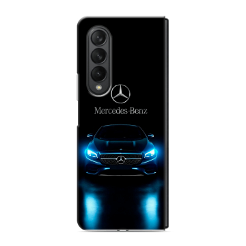 Пластиковый чехол на Samsung Galaxy Z Fold 3 с принтом Mercedes Мерседес