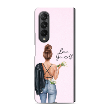 Пластиковый чехол на Samsung Galaxy Z Fold 3 с принтом женский Пластиковый чехол на Samsung Galaxy Z Fold 3 с принтом женский