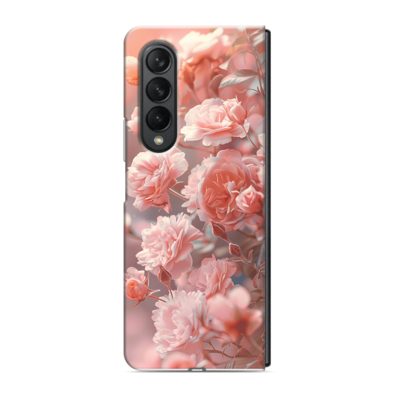 Пластиковый чехол на Samsung Galaxy Z Fold 3 с принтом Розовые розы Пластиковый чехол на Samsung Galaxy Z Fold 3 с принтом Розовые розы