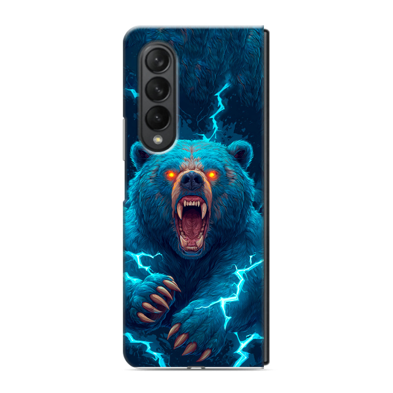 Пластиковый чехол на Samsung Galaxy Z Fold 3 с принтом Медведь Пластиковый чехол на Samsung Galaxy Z Fold 3 с принтом Медведь