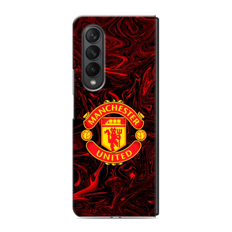 Пластиковый чехол на Samsung Galaxy Z Fold 3 с принтом Manchester United Пластиковый чехол на Samsung Galaxy Z Fold 3 с принтом Manchester United