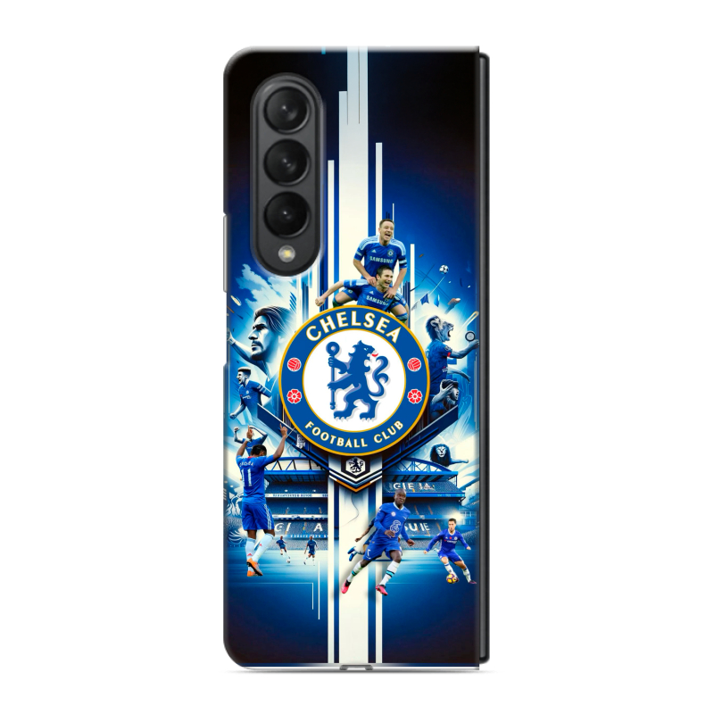 Пластиковый чехол на Samsung Galaxy Z Fold 3 с принтом Chelsea Челси Пластиковый чехол на Samsung Galaxy Z Fold 3 с принтом Chelsea Челси
