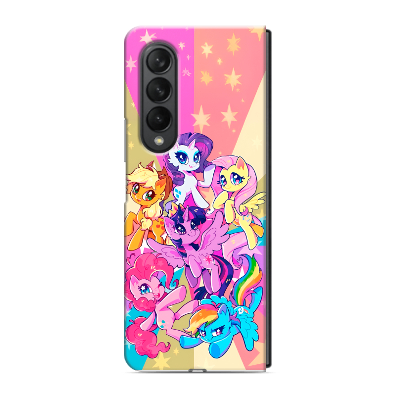 Пластиковый чехол на Samsung Galaxy Z Fold 3 с принтом My little pony Дружба чудо Пластиковый чехол на Samsung Galaxy Z Fold 3 с принтом My little pony Дружба чудо