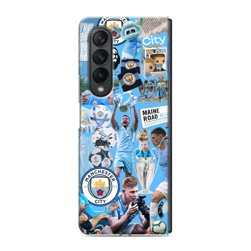 Пластиковый чехол на Samsung Galaxy Z Fold 3 с принтом Man City Манчестер Сити Пластиковый чехол на Samsung Galaxy Z Fold 3 с принтом Man City Манчестер Сити