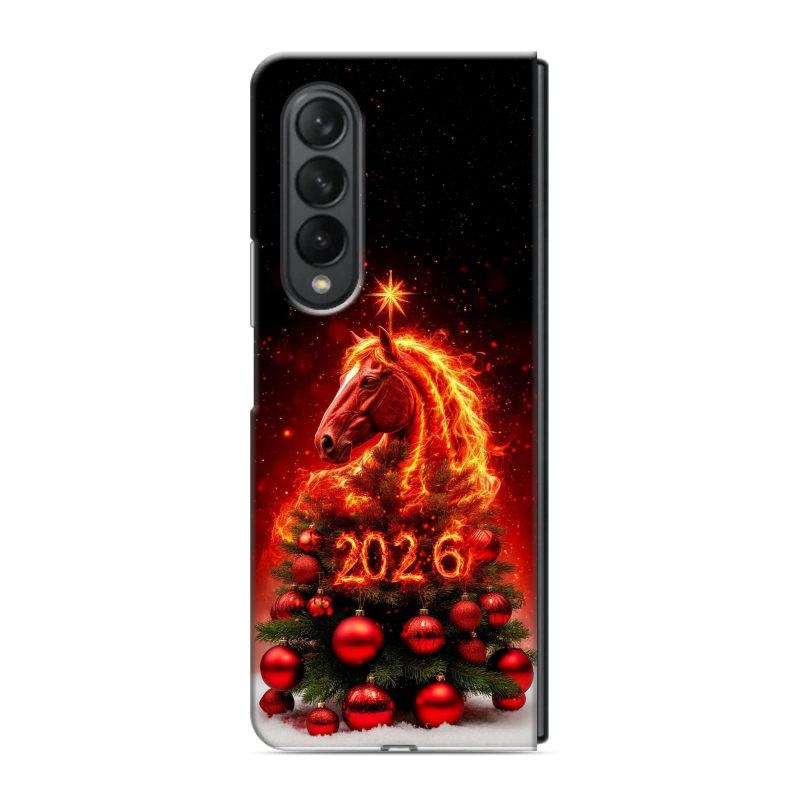 Пластиковый чехол на Samsung Galaxy Z Fold 3 с принтом Новый год Пластиковый чехол на Samsung Galaxy Z Fold 3 с принтом Новый год