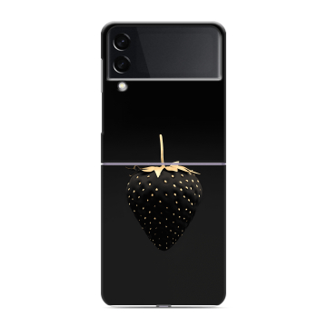 Пластиковый чехол на Samsung Galaxy Z Flip 3 с принтом Черная клубника Пластиковый чехол на Samsung Galaxy Z Flip 3 с принтом Черная клубника