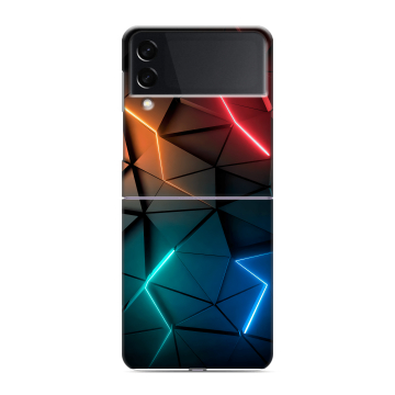 Пластиковый чехол на Samsung Galaxy Z Flip 3 с принтом Абстракция неон Пластиковый чехол на Samsung Galaxy Z Flip 3 с принтом Абстракция неон