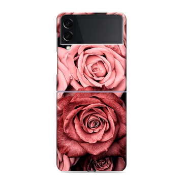 Пластиковый чехол на Samsung Galaxy Z Flip 3 с принтом Цветы розы Пластиковый чехол на Samsung Galaxy Z Flip 3 с принтом Цветы розы