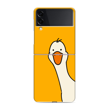 Пластиковый чехол на Samsung Galaxy Z Flip 3 с принтом Утка Пластиковый чехол на Samsung Galaxy Z Flip 3 с принтом Утка