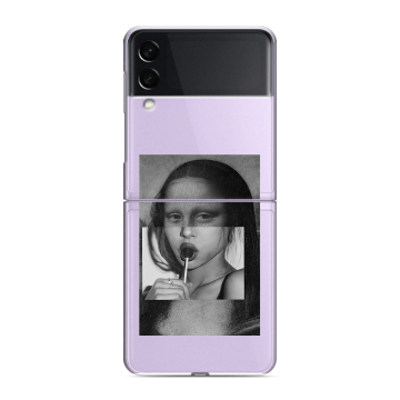 Пластиковый чехол на Samsung Galaxy Z Flip 3 с принтом Мона Лиза Пластиковый чехол на Samsung Galaxy Z Flip 3 с принтом Мона Лиза