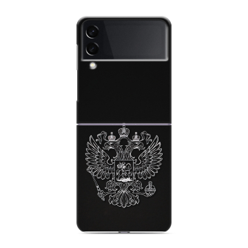 Пластиковый чехол на Samsung Galaxy Z Flip 3 с принтом Герб России Пластиковый чехол на Samsung Galaxy Z Flip 3 с принтом Герб России