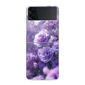 Пластиковый чехол на Samsung Galaxy Z Flip 3 с принтом Розы цветы