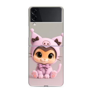 Пластиковый чехол на Samsung Galaxy Z Flip 3 с принтом Куроми Kuromi Пластиковый чехол на Samsung Galaxy Z Flip 3 с принтом Куроми Kuromi
