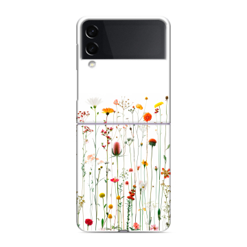 Пластиковый чехол на Samsung Galaxy Z Flip 3 с принтом цветы Пластиковый чехол на Samsung Galaxy Z Flip 3 с принтом цветы