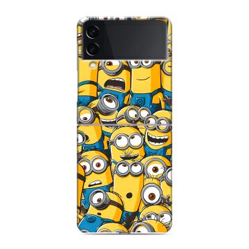 Пластиковый чехол на Samsung Galaxy Z Flip 3 с принтом Миньоны Пластиковый чехол на Samsung Galaxy Z Flip 3 с принтом Миньоны