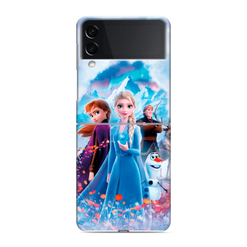 Пластиковый чехол на Samsung Galaxy Z Flip 3 с принтом Холодное сердце Frozen Пластиковый чехол на Samsung Galaxy Z Flip 3 с принтом Холодное сердце Frozen