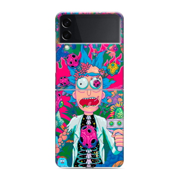 Пластиковый чехол на Samsung Galaxy Z Flip 3 с принтом Рик и Морти Rick Morty Пластиковый чехол на Samsung Galaxy Z Flip 3 с принтом Рик и Морти Rick Morty