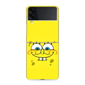 Пластиковый чехол на Samsung Galaxy Z Flip 3 с принтом спанчбоб спанч боб Пластиковый чехол на Samsung Galaxy Z Flip 3 с принтом спанчбоб спанч боб