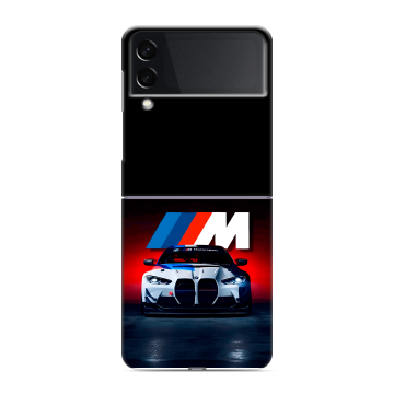 Пластиковый чехол на Samsung Galaxy Z Flip 3 с принтом БМВ BMW