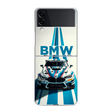 Пластиковый чехол на Samsung Galaxy Z Flip 3 с принтом БМВ BMW Пластиковый чехол на Samsung Galaxy Z Flip 3 с принтом БМВ BMW