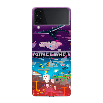 Пластиковый чехол на Samsung Galaxy Z Flip 3 с принтом Майнкрафт Minecraft Пластиковый чехол на Samsung Galaxy Z Flip 3 с принтом Майнкрафт Minecraft