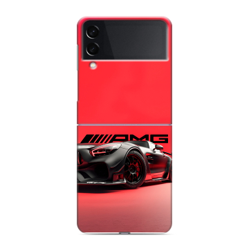 Пластиковый чехол на Samsung Galaxy Z Flip 3 с принтом Мерседес Mercedes AMG Пластиковый чехол на Samsung Galaxy Z Flip 3 с принтом Мерседес Mercedes AMG