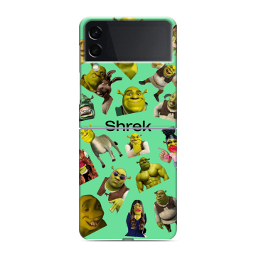 Пластиковый чехол на Samsung Galaxy Z Flip 3 с принтом Шрек Shrek Пластиковый чехол на Samsung Galaxy Z Flip 3 с принтом Шрек Shrek