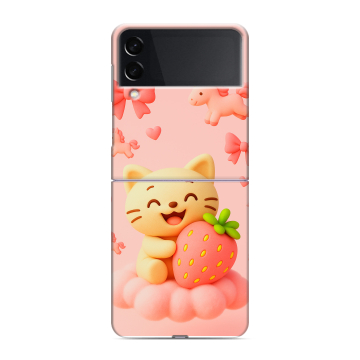Пластиковый чехол на Samsung Galaxy Z Flip 3 с принтом для девочек Пластиковый чехол на Samsung Galaxy Z Flip 3 с принтом для девочек